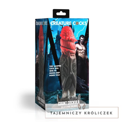 XR Brands Count Cockula silikonowy model intymny czerwono-czarny 23 cm XR Brands