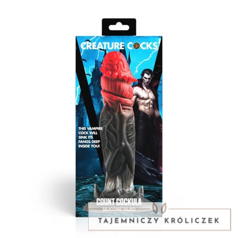 XR Brands Count Cockula silikonowy model intymny czerwono-czarny 23 cm XR Brands