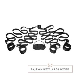 XR Brands Frisky Bedroom Restraint Kit - Uniwersalny zestaw mocujący czarny XR Brands