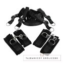 XR Brands Frisky Bedroom Restraint Kit - Uniwersalny zestaw mocujący czarny XR Brands