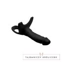 XR Brands Hollow Strap-On Silikonowy System z Paskiem, Jasny, 25 cm XR Brands