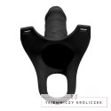 XR Brands Hollow Strap-On Silikonowy System z Paskiem, Jasny, 25 cm XR Brands