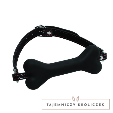 XR Brands Hound regulowany knebel-kość silikonowa, czarno-czerwony XR Brands