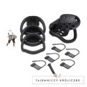 XR Brands Lock Down - system anatomiczny czarny, 4 rozmiary pierścieni XR Brands