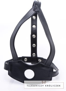 XR Brands Master Series uprząż twarzowa z elementem anatomicznym czarna XR Brands