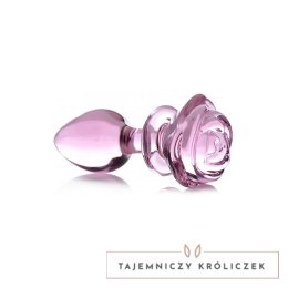 XR Brands Rose Glass Plug duży - dekoracyjny szklany korek borokrzemowy XR Brands