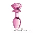 XR Brands Rose Glass Plug duży - dekoracyjny szklany korek borokrzemowy XR Brands