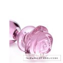 XR Brands Rose Glass Plug duży - dekoracyjny szklany korek borokrzemowy XR Brands