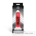 XR Brands SLUT Model Silikonowy czerwony 18,5 cm - Przyssawka i paski XR Brands