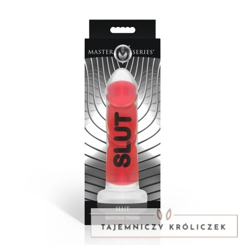 XR Brands SLUT Model Silikonowy czerwony 18,5 cm - Przyssawka i paski XR Brands