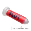 XR Brands SLUT Model Silikonowy czerwony 18,5 cm - Przyssawka i paski XR Brands