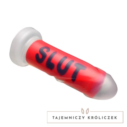 XR Brands SLUT Model Silikonowy czerwony 18,5 cm - Przyssawka i paski XR Brands
