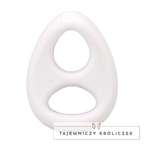 The Code silikonowy pierścień anatomiczny z bandaną biały Doc Johnson