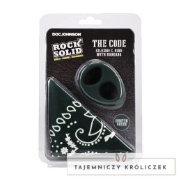 The Code silikonowy pierścień anatomiczny z bandaną zielony Doc Johnson