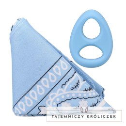 The Code silikonowy pierścień intymny + bandana niebieska zestaw Doc Johnson