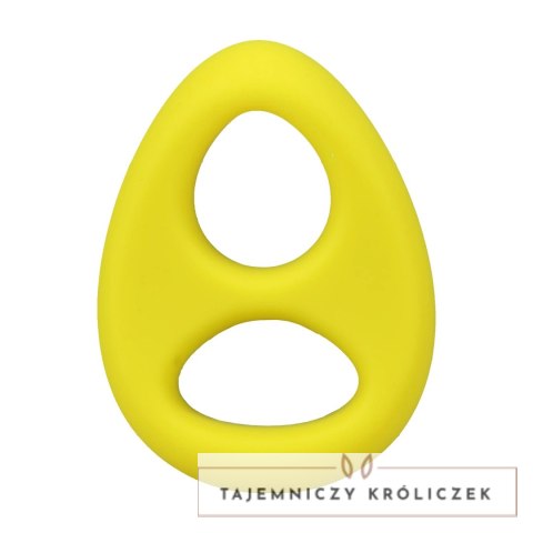 The Code silikonowy pierścień intymny z chustą bandaną żołty Doc Johnson