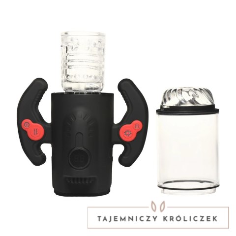Turbo Max Intymna Maszyna z Funkcją Ruchu, Ssania i Obrotu Transparentna/Czarna Curve Toys