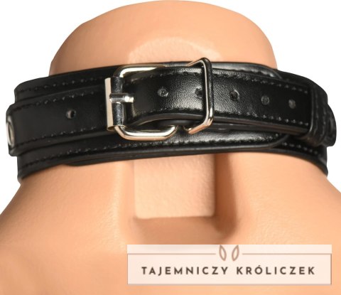Vixen Pas na klatkę piersiową z ekoskory, regulowany czarny XR Brands