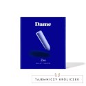 Dame Zee Mini urządzenie wibracyjne fioletowe, 3 tryby, USB, kompaktowe Dame