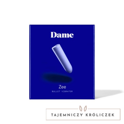 Dame Zee Mini urządzenie wibracyjne fioletowe, 3 tryby, USB, kompaktowe Dame