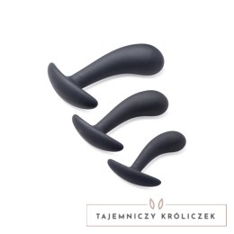 XR Brands 3-częściowy zestaw do treningu analnego, silikonowy, zakrzywiony XR Brands