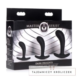 XR Brands 3-częściowy zestaw do treningu analnego, silikonowy, zakrzywiony XR Brands
