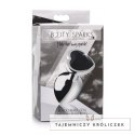 XR Brands Black Heart Plug średni - aluminiowy model z dekoracyjnym sercem XR Brands
