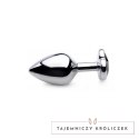 XR Brands Black Heart Plug średni - aluminiowy model z dekoracyjnym sercem XR Brands