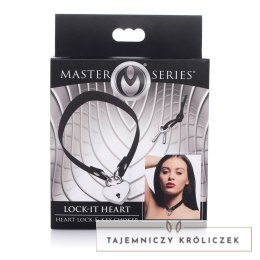 XR Brands Choker Locking Heart z zamkiem serce, czarny, regulowany XR Brands
