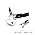 XR Brands Choker Locking Heart z zamkiem serce, czarny, regulowany XR Brands