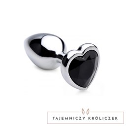 XR Brands Korek dekoracyjny serce mały - aluminiowy, czarny XR Brands