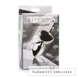 XR Brands Korek dekoracyjny serce mały - aluminiowy, czarny XR Brands