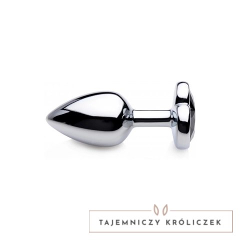 XR Brands Korek dekoracyjny serce mały - aluminiowy, czarny XR Brands