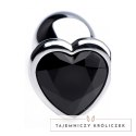 XR Brands Korek dekoracyjny serce mały - aluminiowy, czarny XR Brands