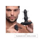 XR Brands Plug silikonowy z funkcją ruchu i pilotem, czarny XR Brands