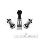 XR Brands Triple Sucker - Zestaw 3 przyssawek punktowych czarny ABS XR Brands