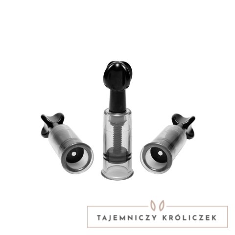 XR Brands Triple Sucker - Zestaw 3 przyssawek punktowych czarny ABS XR Brands