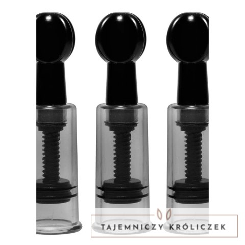 XR Brands Triple Sucker - Zestaw 3 przyssawek punktowych czarny ABS XR Brands