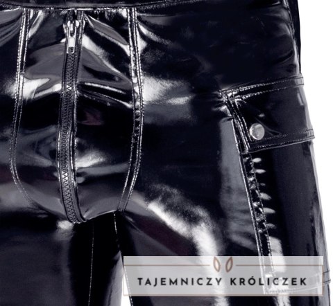 Black Level Vinylowe Szorty Męskie L, czarne, elastyczne wykończenie Black Level