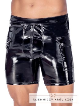 Black Level Vinylowe Szorty Męskie S, błyszczące, z kieszeniami Black Level