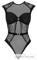 Cottelli Lingerie Body z Cyrkoniami S/M, koronka i mikrofibra, czarne Cottelli