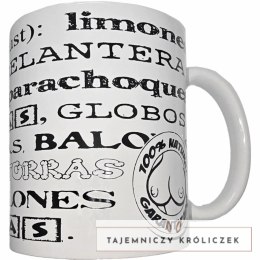 Diablo Picante kubek ceramiczny 370 ml z synonimami - biały, humorystyczny prezent DIABLO