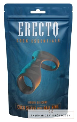 Erecto Liquid Silicone - Pierścieniowy system intymny z opaską na podstawę, 8 cm Erecto