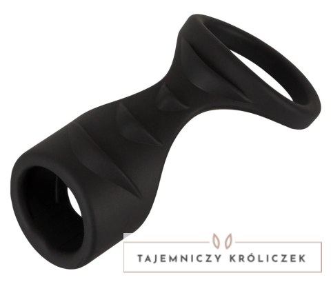 Erecto Liquid Silicone - Pierścieniowy system intymny z opaską na podstawę, 8 cm Erecto