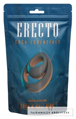 Erecto Pierścień Intymny 2w1 z Liquid Silicone, elastyczny, 6.8 cm Erecto