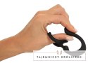 Erecto Silikonowy Pierścień Podwojny z Masażerem 7 cm Czarny Erecto
