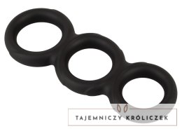 Erecto Triple Ring Liquid Silicone - elastyczny zestaw trzech pierścieni Erecto