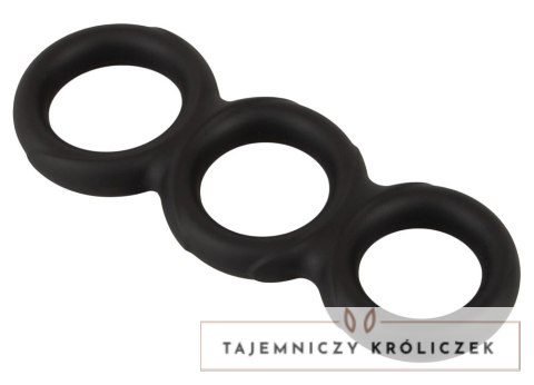 Erecto Triple Ring Liquid Silicone - elastyczny zestaw trzech pierścieni Erecto