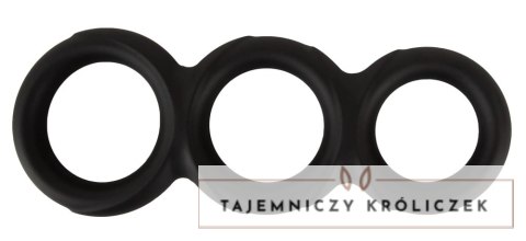 Erecto Triple Ring Liquid Silicone - elastyczny zestaw trzech pierścieni Erecto