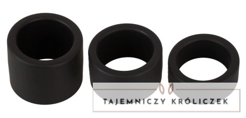 Erecto Zestaw Trzech Pierścieni Rozciągających z Silikonu - 2/3/4 cm Erecto